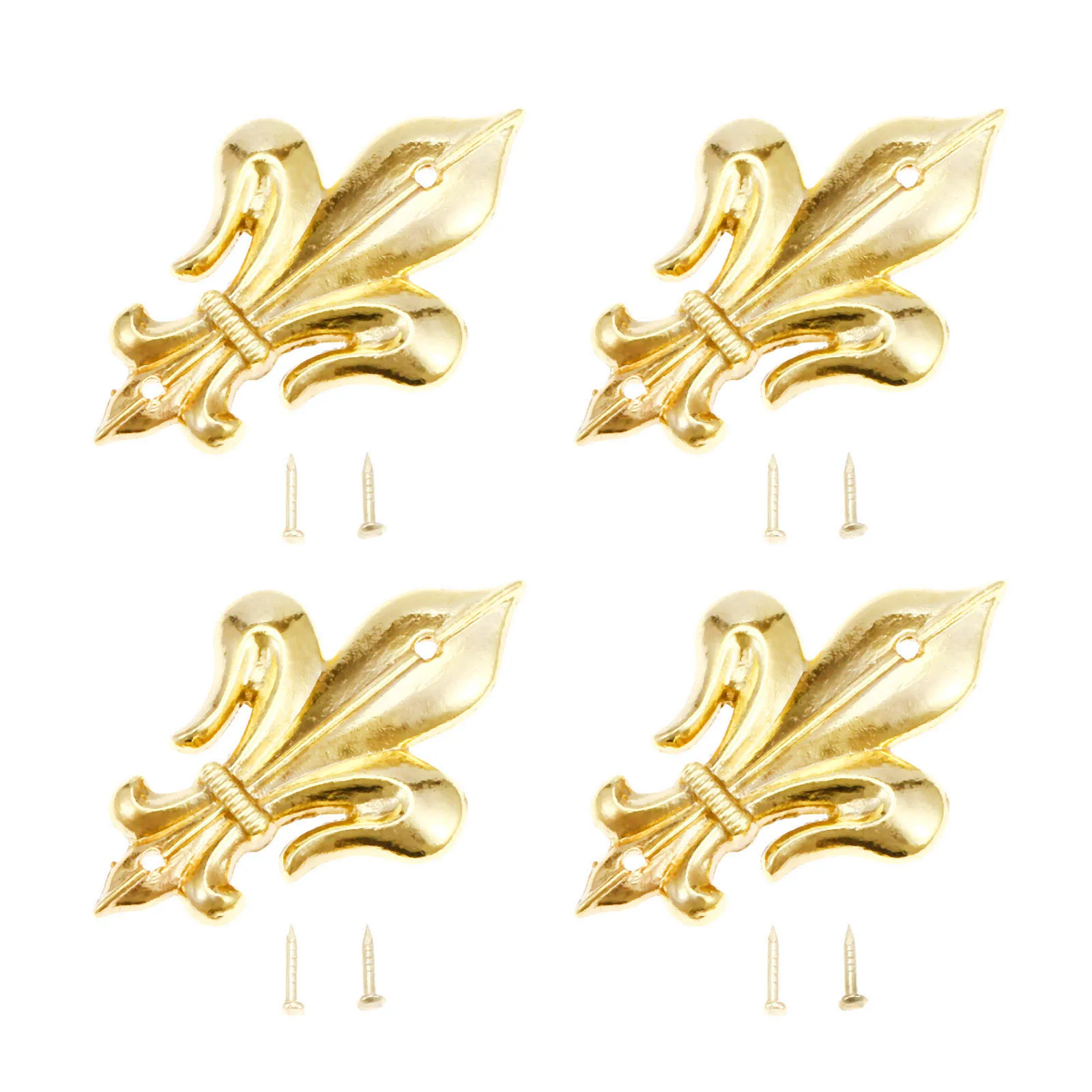 4 шт. Металлическая Угловая защита латунь/золото мебель декоративные угловые