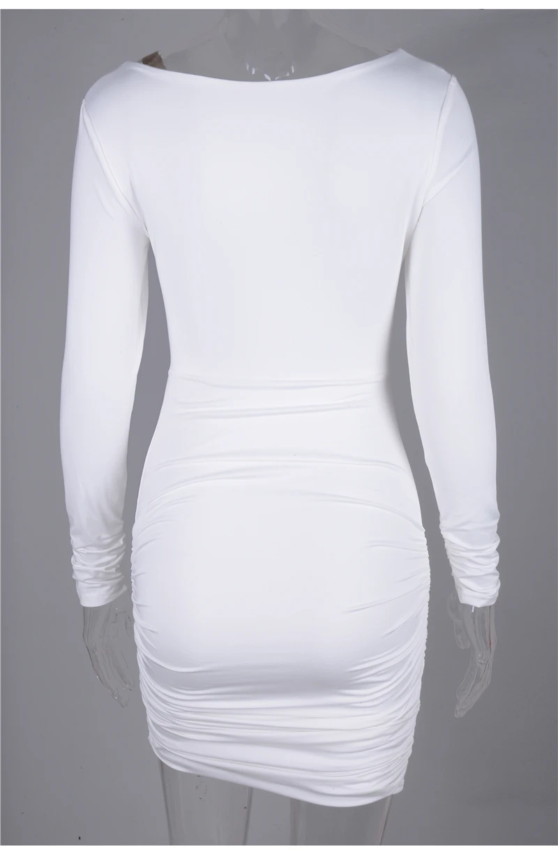 Невозьму 2 слоя Bodycon платье Для женщин новые летние Изящные изгибы вырезать конт мини платье с рюшами Белый Повседневное клуб Платья для вечеринок