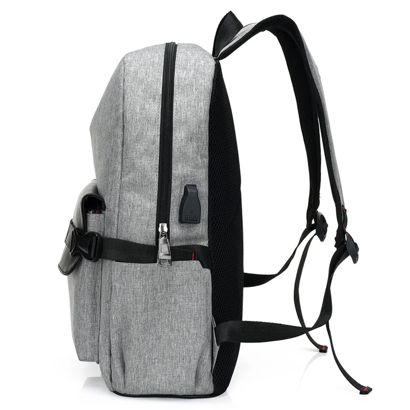 Новинка 2018 рюкзак для женщин фиолетовые рюкзаки с usb-зарядкой серая сумка