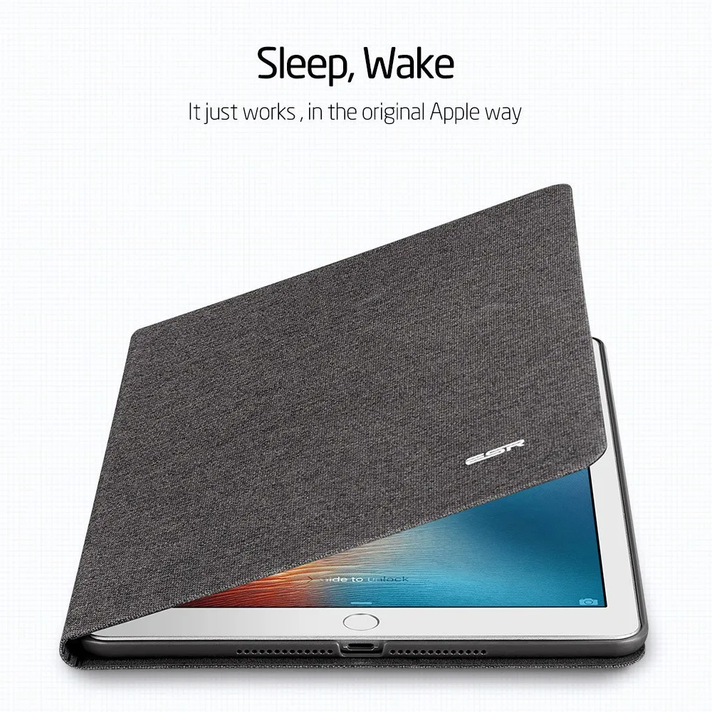 Чехол для нового ipad 9,7 дюймов, ESR из искусственной кожи Smart Cover магнит Wake Up Sleep для ipad 9,7 модель A1822 A1823 A1893 A1954