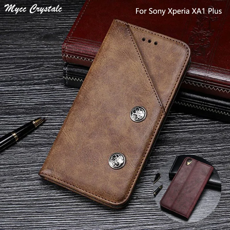 Чехол для Sony Xperia XA1 Plus роскошный винтажный откидной из искусственной кожи G3421 G3423