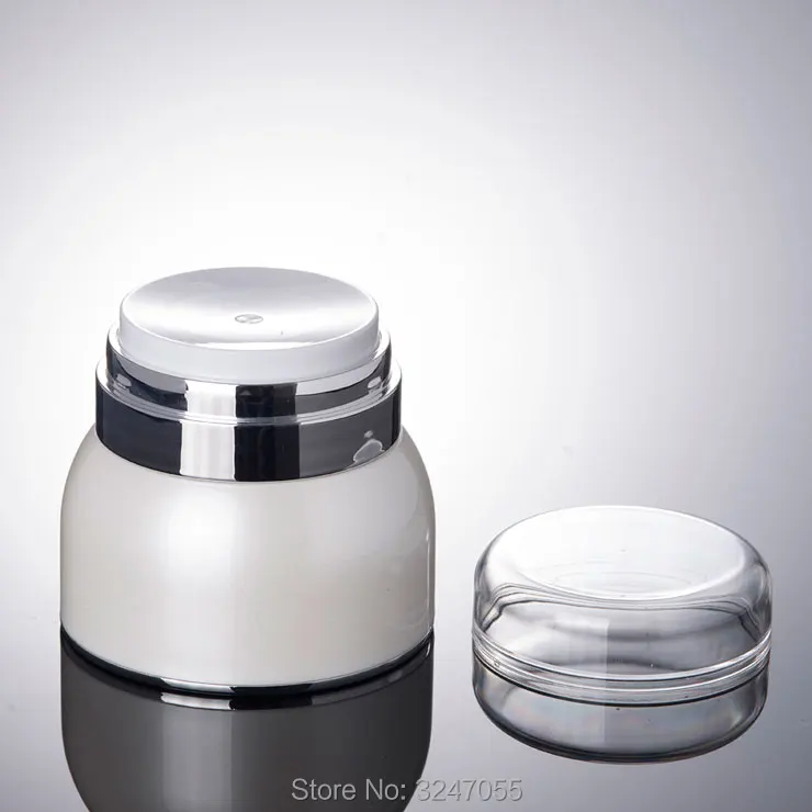 

50G 10pcs/lot Empty Elegant Cosmetic Cream Jar, Plastic Airless Mask Refillable Box, Portable New Arrival Facial Cream Container