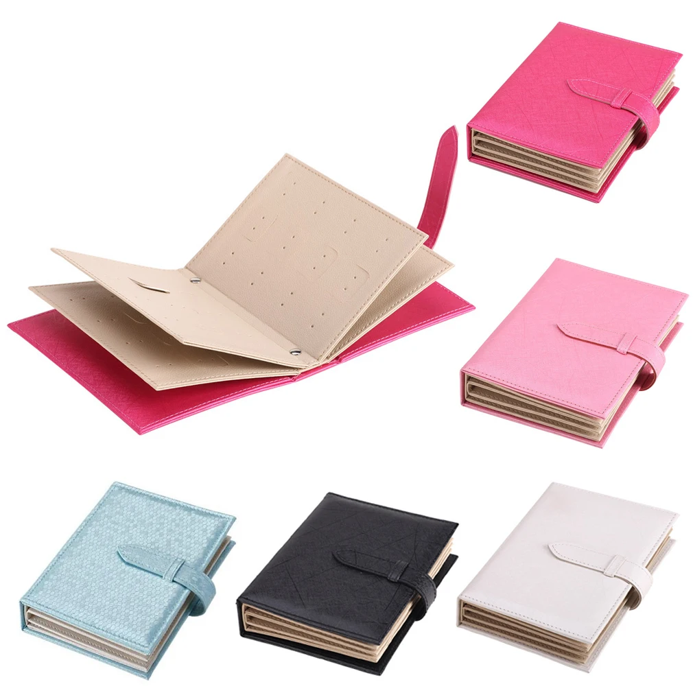 Маленький блокнот Органайзер для сережек из искусственной кожи путешествий