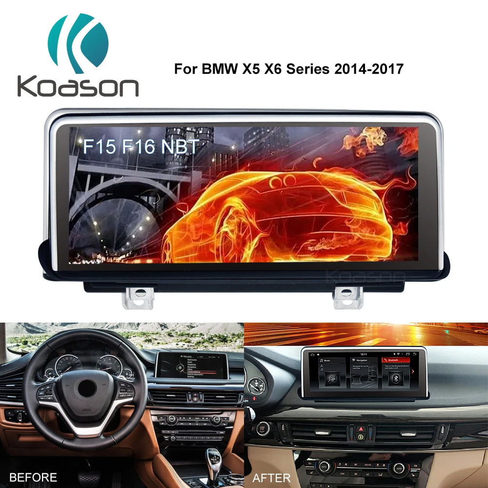 Автомобильный аудиопроигрыватель Koason 10 25 дюйма HD экран Android 8 1 для BMW X5 X6 F15 F16 2014 2017