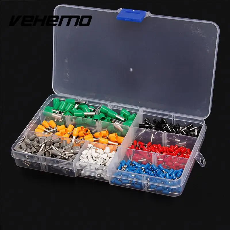

600Pcs Cord End Terminal Bootlace Ferrules Wire Copper Connector Kit Set