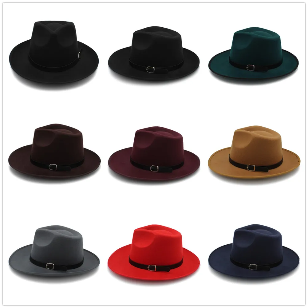 Женская Осенняя Фетровая Шляпа Fedora с широкими полями джазовая шляпа R Lady Queen Sombrero
