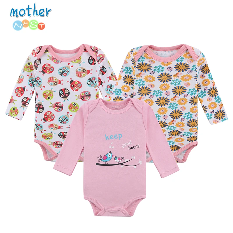 Боди для новорожденных 3 шт./лот из 100% хлопка с длинным рукавом|clothes cotton|cotton on baby
