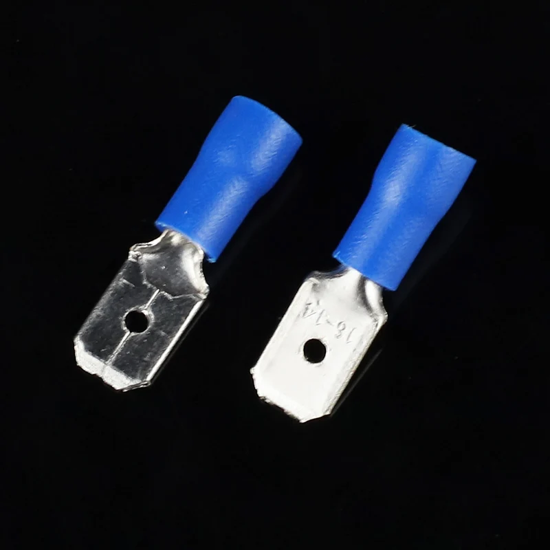 1000 шт. MDD2-110 синий AWG16-14 латунь изоляционный обжимные клеммы соединители на