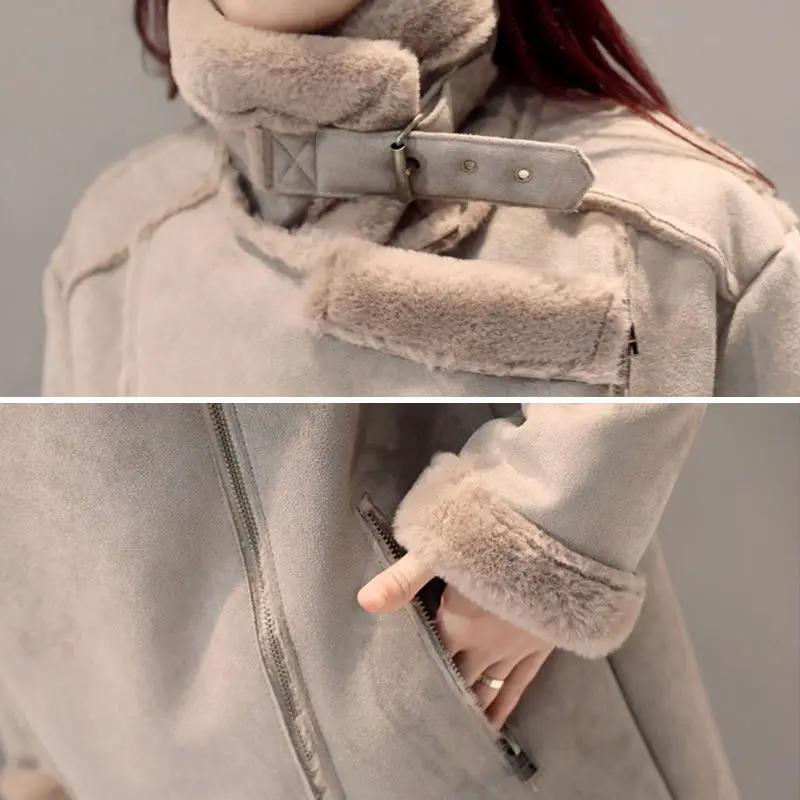 Женское длинное пальто теплая замшевая шуба C3627 2019|suede coat long|womens suede coatslong |