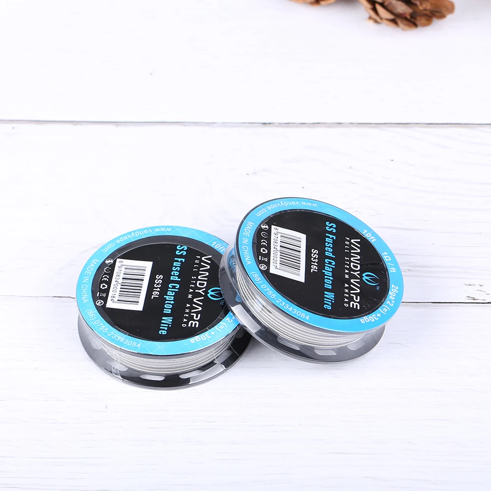 Оригинальный Vandy vape Fused Clapton SS316L провод 1 74 Ом/1 Ом/0 61ом для Vandyvape RBA Tank электронная