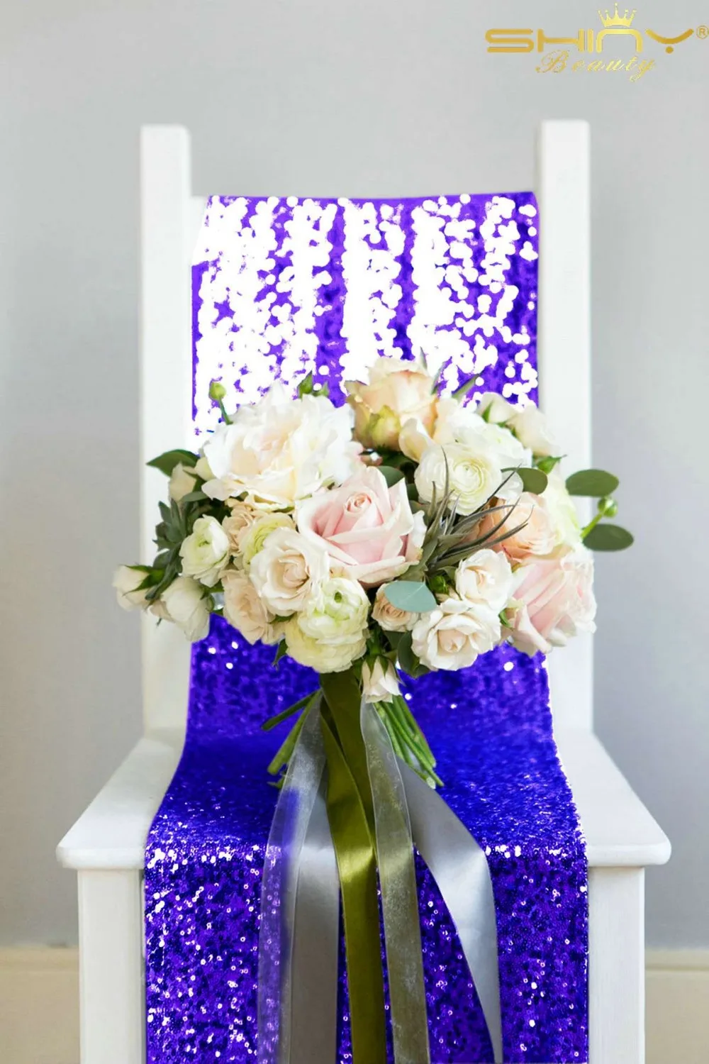 Shinybeauty 12x108in 5 шт. Королевский синий скатерти с пайетками бегун 30x275 см настольная