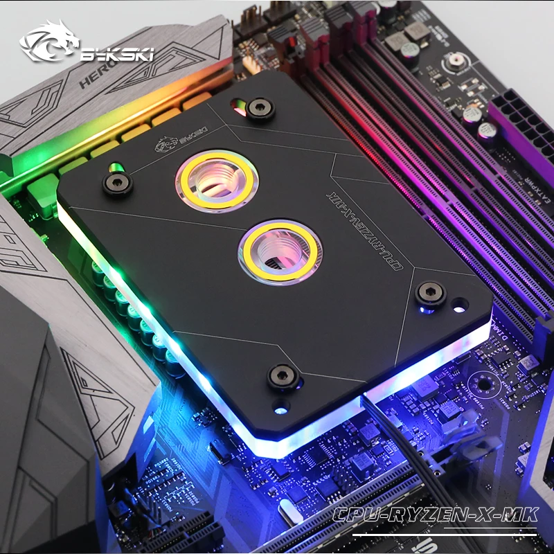 Водяной блок Bykski CPU RYZEN X MK для AMD AM3 + AM4 1950X TR4 X399 AURA поддержка водяного охлаждения