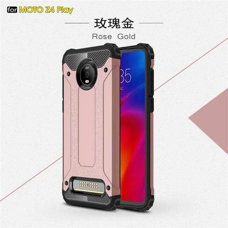 

For Motorola Moto Z4 Play Case Anti-knock Rugged Armor Back Cover For Moto Z4 Play Silicone Phone Bumper Case For Moto Z4 Play