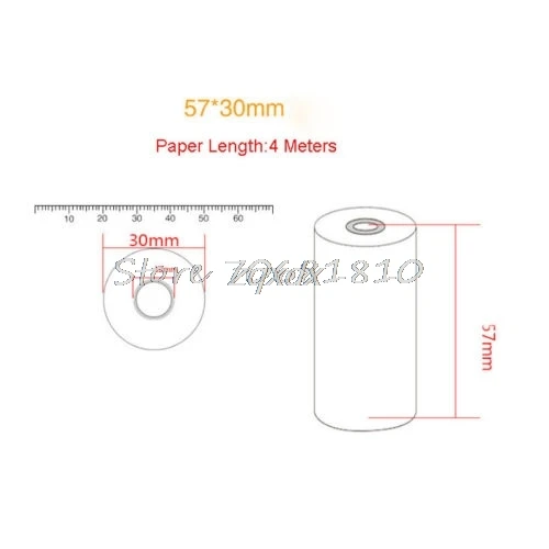 5 шт. Термальность Бумага кассовый POS аппарат рулон бумаги для квитанций 57 мм * 30 58