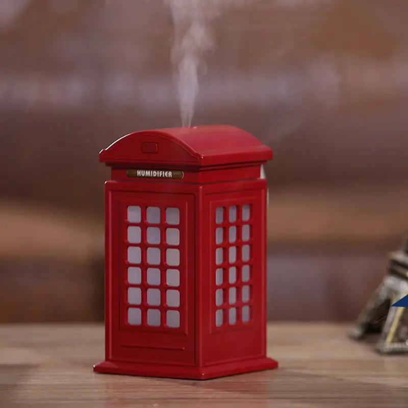 USB Humidifier Telephone Box Car Diffuse LED Lights Ultrasonic Humidifiers Humificador Aromatherapy Aroma for Home 300ML | Бытовая
