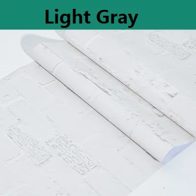 Light Gray 5 м самоклеющиеся виниловые наклейки для стен, ПВХ наклейки для стен, водонепроницаемые обои для гостиной, кухни, ванной комнаты - Цвет: Light Gray