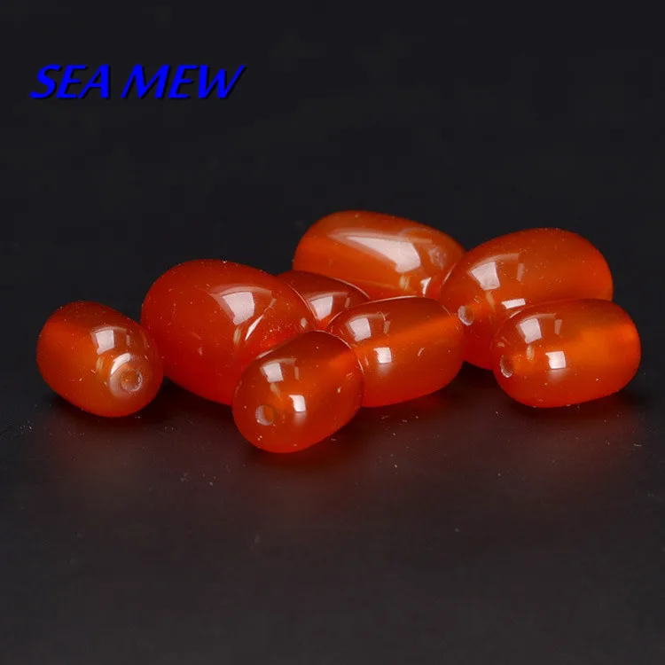 SEA MEW 30 шт Высокое качество амулеты красные бочки бусы из стекла и камней бусины
