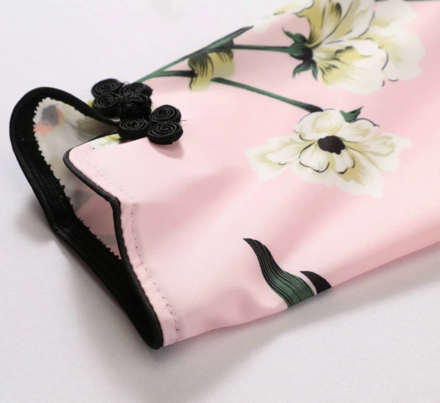 Sheng Coco элегантный Qipao Топ традиционное китайское Ципао Блузка 4XL Королевский синий китайским принтом женская одежда с длинным рукавом