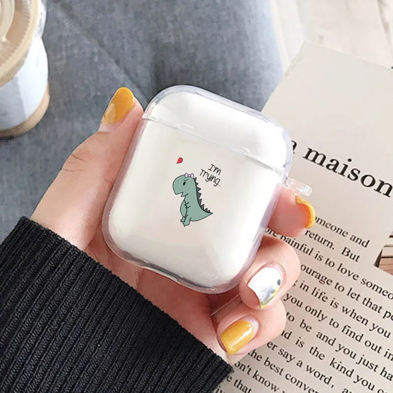 I200638 Смех жизнь прозрачная пара роскошные наушники чехол для Airpods чехол наушники защитный чехол для Airpods аксессуары - Цвет: I200638