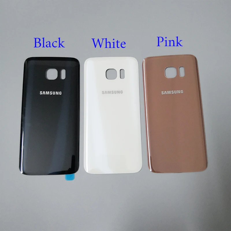 100% оригинал SAMSUNG Galaxy S7 G930F Задняя стеклянная крышка для аккумулятора задняя дверь