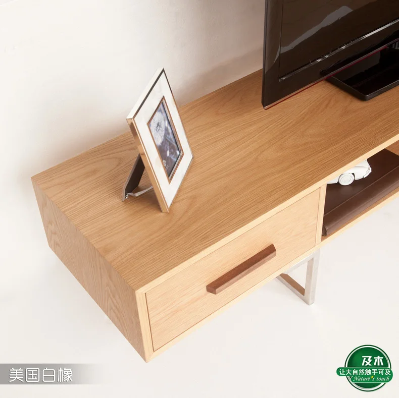 And wood furniture modern minimalist Scandinavian creative design white oak black walnut veneer TV cabinet DG004 |