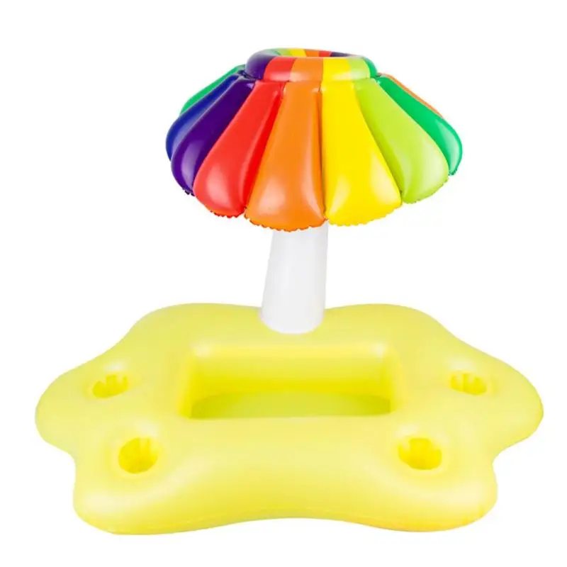 Summer Party Bucket Sun Umbrella Cup Holder Inflatable Pool Float Beer Drink Cooler Table Bar Tray Beach Swim Pool Accessories