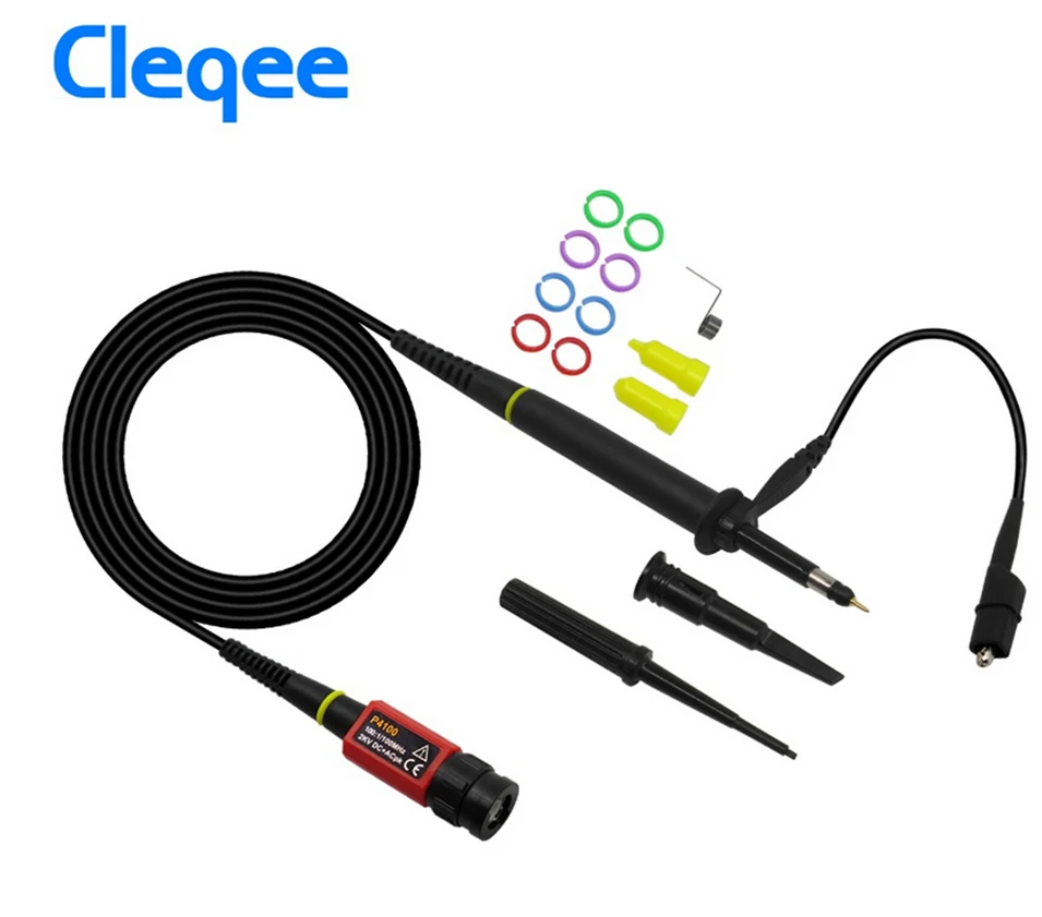Датчик осциллографа Cleqee P4100 1 шт. 100:1 выдерживает Высокое напряжение 2 кВ 100 МГц для