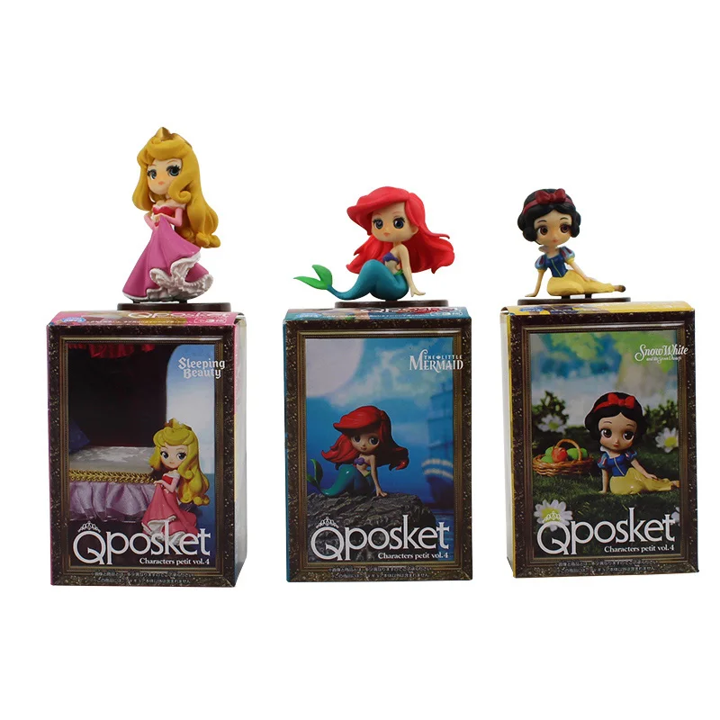 3 шт./лот Q Posket фигурка принцессы QPosket Ариэль Белль Тинкербелл Тигровая Лилия кукла Qposket фигурка игрушки подарки для девочек