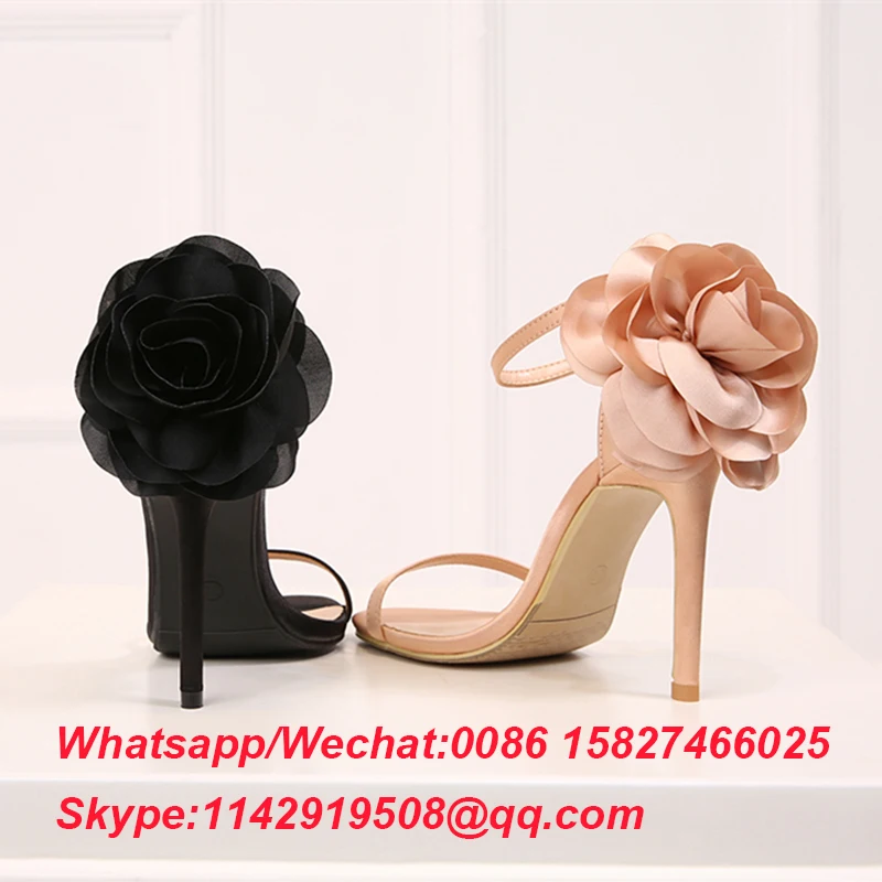 Женские шелковые босоножки на высоком каблуке с пряжкой ремешке для вечеринки