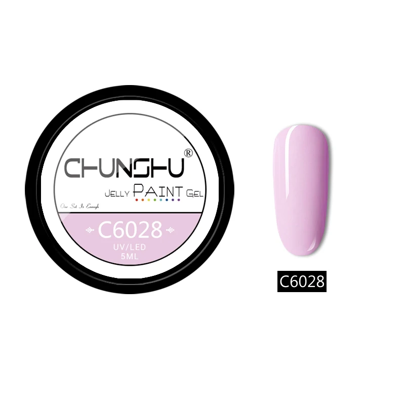 C6028 CHUNSHU 5 мл Блестки для рисования Гель УФ-гель для ногтей замочить от Желе Цвет Гель-лак для ногтей Полупостоянный лак для ногтей - Цвет: C6028