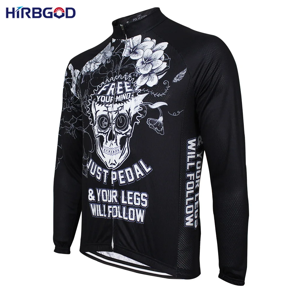 Футболка HIRBGOD мужская с длинным рукавом Джерси для велоспорта дышащая