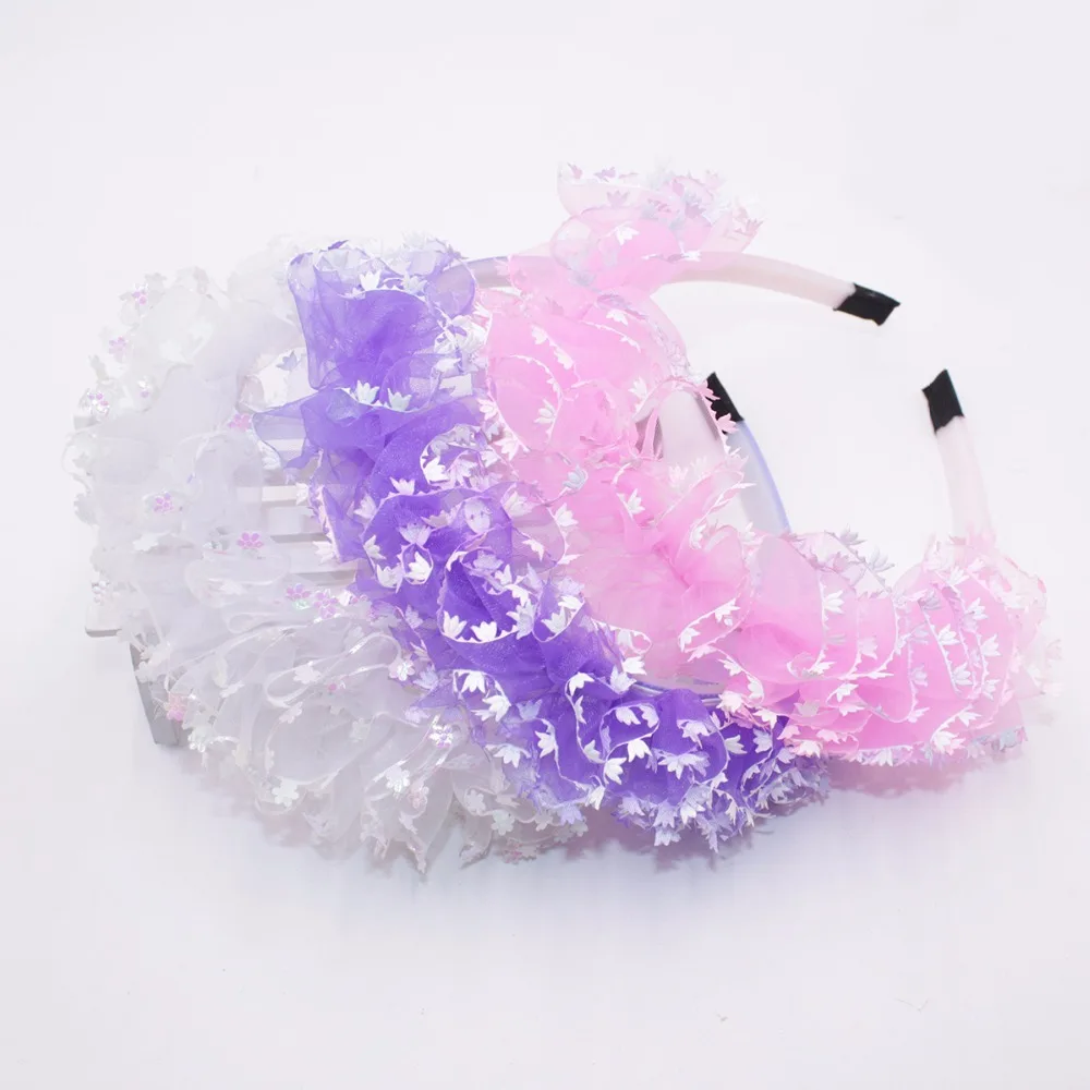 Повязка на голову с цветами 3 цвета|kids hair accessories|fashion accessorieshair accessories |