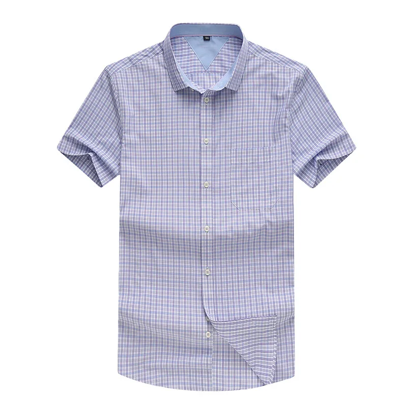 Мужские рубашки 10XL 9XL 8XL 6XL 5XL 100% хлопок повседневные свободные клетчатые с