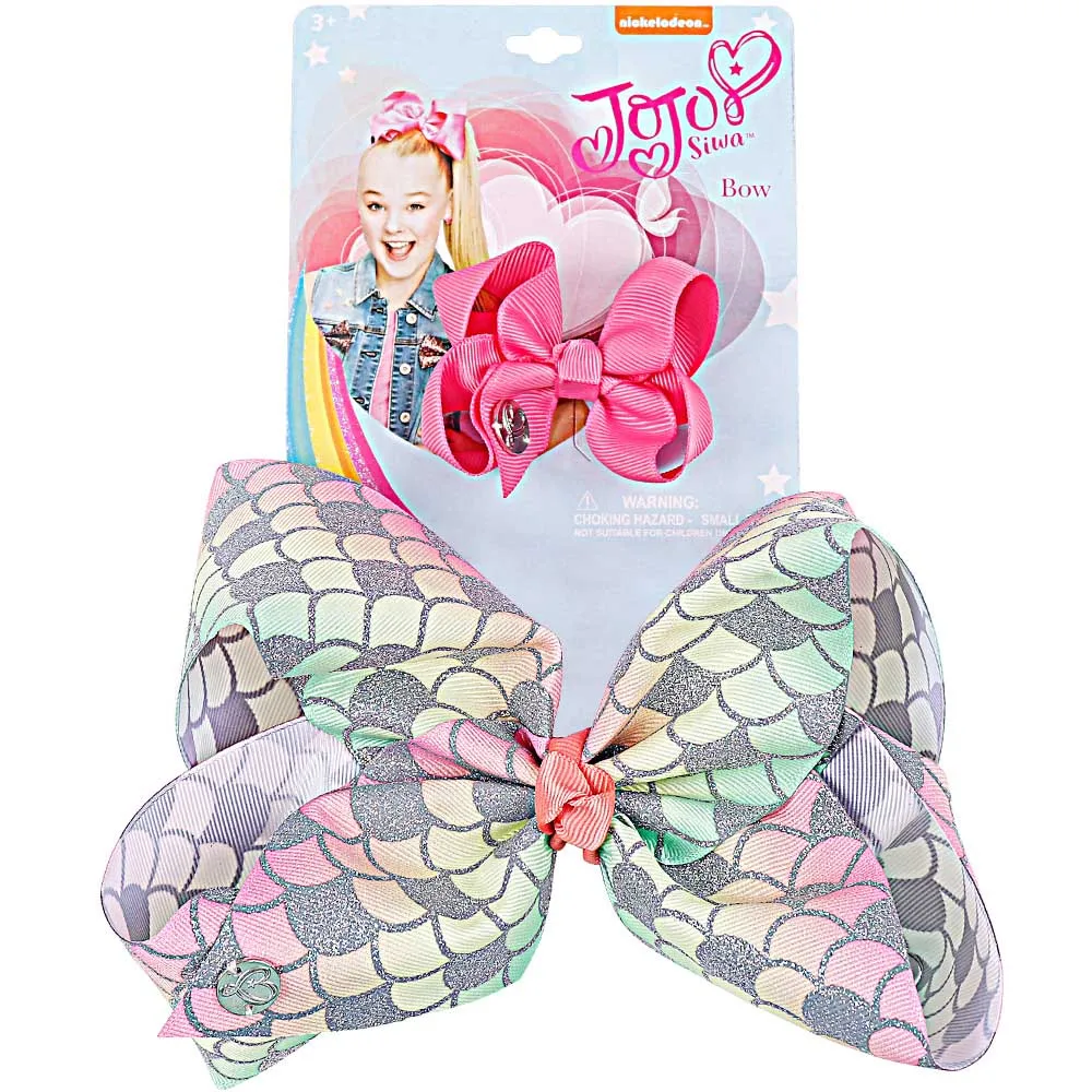 2 шт./компл. банты для волос принцессы русалки Радужная лента с зажимами