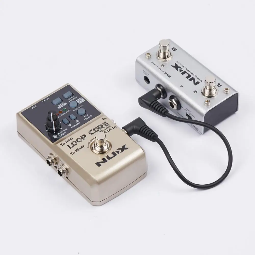 NUX Loop Core Deluxe Stompbox 24 битная педаль петлителя 8 часов записи встроенный 40 барабанов