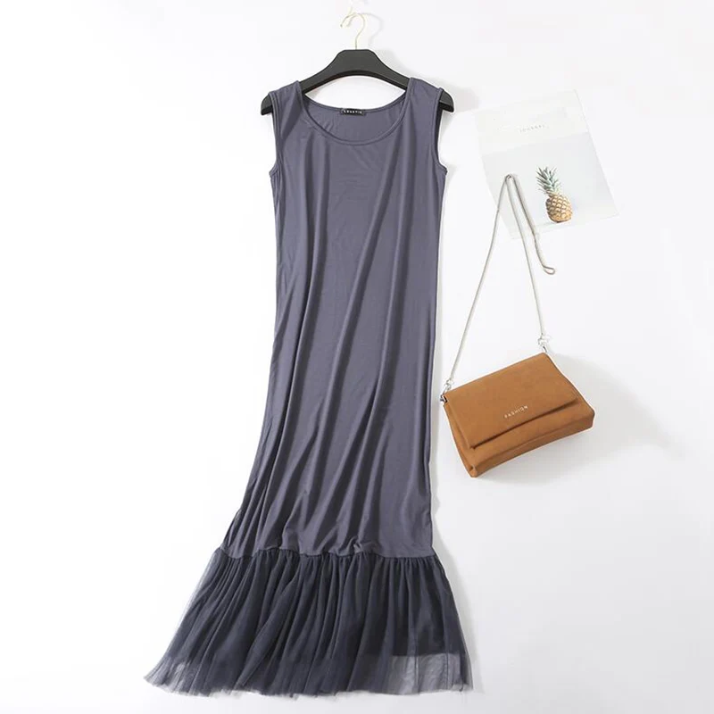 Женское Сетчатое платье без рукавов элегантное хлопковое свободное на бретелях