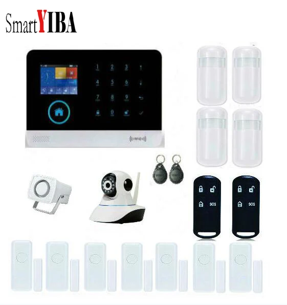 SmartYIBA Wi Fi беспроводная GSM GPRS RFID сигнализация домашняя охранная IP камера
