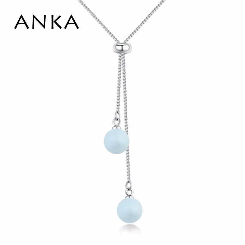 Анка новый длинный в форме ручки с двумя шарами бусин жемчужное ожерелье