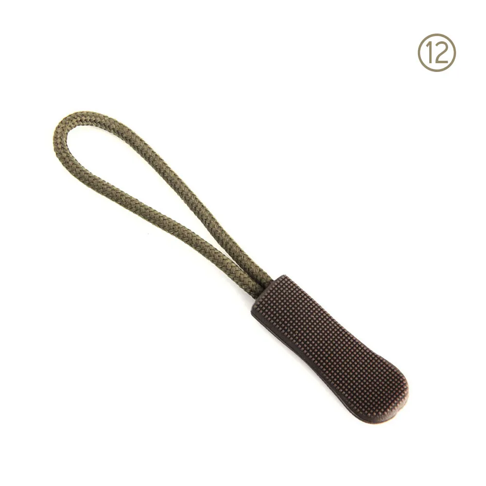 Brown 10 шт., фиксатор на молнии, фиксатор на веревке, фиксатор на молнии, сменный зажим, слайдер, дорожная сумка, чемодан, одежда, рюкзак, веревка - Цвет: Brown