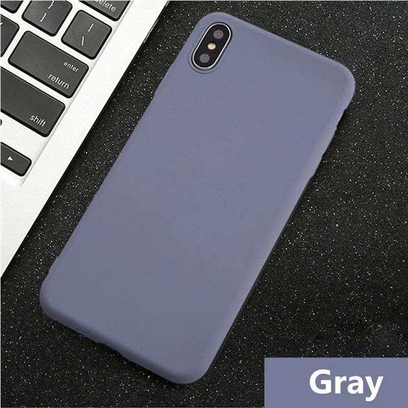 Ультратонкий Роскошный чехол из жидкого силикона для iPhone X XR XS Max мягкий