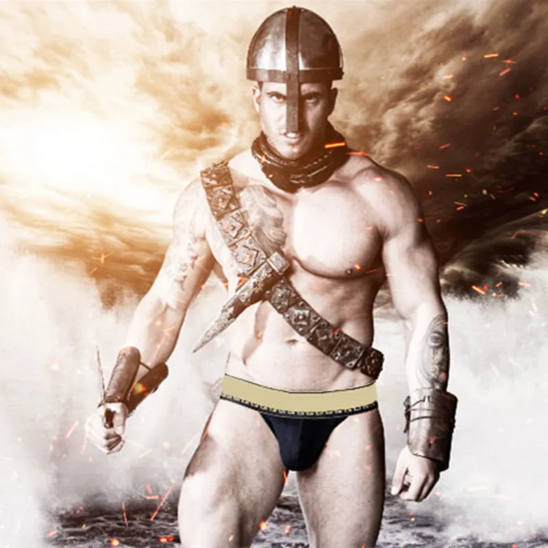 Мужские трусы джоки с U образным выпуклым мешочком серые танга сексуальное