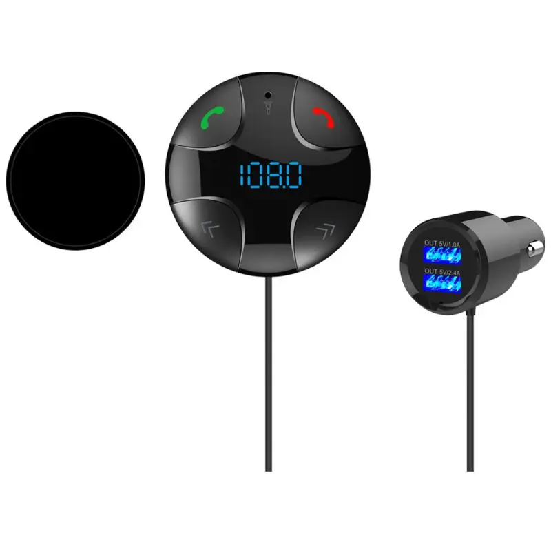 DC 12 V-24 V Bluetooth 4,2 громкой связи Bluetooth гарнитура для Беспроводной автомобильный fm-передатчик Bluetooth Micro SD/TF карты MP3& двойной зарядка через usb комплект