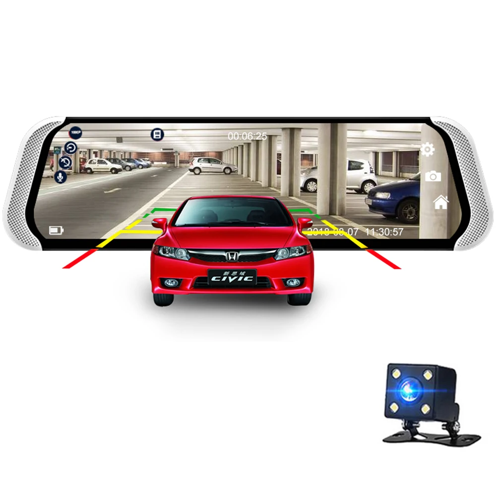 Видеорегистратор YANTU 4G ADAS 10 дюймов Android FHD 1080P GPS|Видеорегистраторы| |