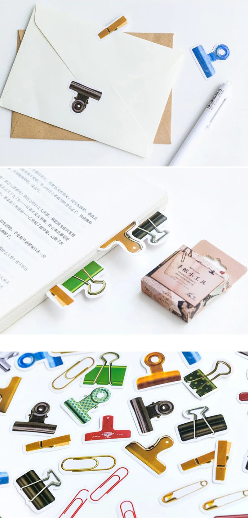 45 шт./кор. Винтаж творчества зажим бумажные наклейки украшения DIY альбом дневник в стиле скрапбукинг этикетка наклейка kawaii