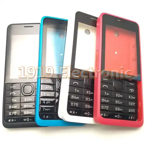 Чехол-накладка для Nokia мобильный телефон с английской или русской клавиатурой, 4 цвета, новинка 301