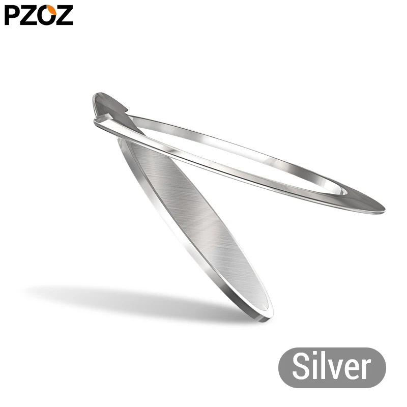Silver PZOZ Finger Ring Holder for Samsung S9 S8 General Phone ring 360 Degree phone stand Magnetic Car Bracket Stand Phone Accessories - Цвет: Silver