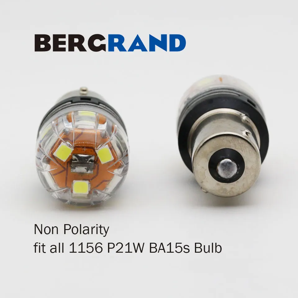 2 шт. P21W светодиодные лампы для авто 1156 BA15s R5W R10W 2835SMD боковые огни поворотники