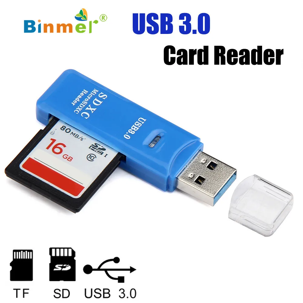 Суперскоростной мини USB 3 0 Micro SD/SDXC TF кардридер 5 Гбит/с ECOSIN2 адаптер оптовая