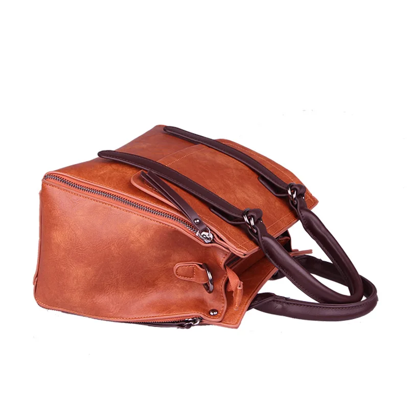 

longmiao Brand Women Scrub Plain Nubuck Leather Handbags Fall&Winter Casual Design Big Shoulder Motorcycle Crossbody Bags