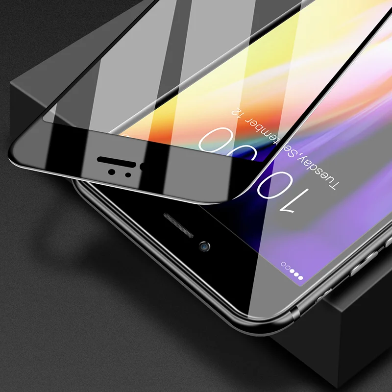 Защитное стекло стекло на айфон 7 10D закаленное стекло для iPhone 7 8 6 Plus защита экрана полное покрытие Защитное стекло для iPhone X XR XS Max 6 6s 7 защитное